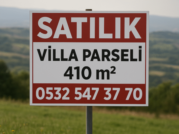 Gebze Denizli Köyü'nde satılık 410 m² villa parseli ilan tabelası - BCR Yatırım | Biçer Arsa Ofisi