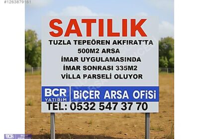 Tuzla Akfırat’ta 500 m² Villa İmarlı Yatırımlık Arsa - İstanbul, Tuzla