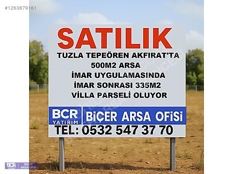 Tuzla Akfırat’ta 500 m² Villa İmarlı Yatırımlık Arsa - İstanbul, Tuzla