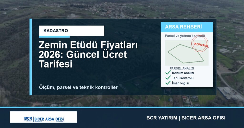 Zemin Etüdü Fiyatları 2026: Güncel Ücret Tarifesi