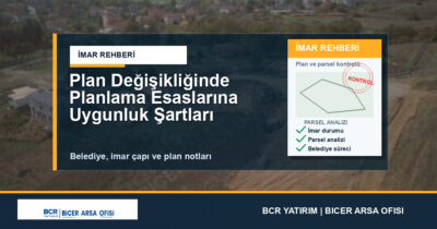 Plan Değişikliğinde Planlama Esaslarına Uygunluk Şartları