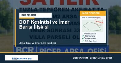 DOP Kesintisi ve İmar Barışı İlişkisi