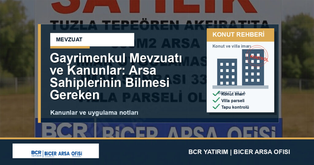Gayrimenkul Mevzuatı ve Kanunlar: Arsa Sahiplerinin Bilmesi Gereken Yasal Düzenlemeler