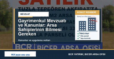 Gayrimenkul Mevzuatı ve Kanunlar: Arsa Sahiplerinin Bilmesi Gereken Yasal Düzenlemeler