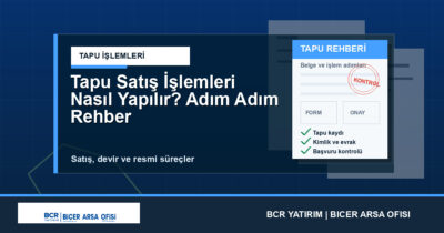 Tapu Satış İşlemleri Nasıl Yapılır? Adım Adım Rehber