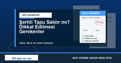 Şerhli Tapu Satılır mı? Dikkat Edilmesi Gerekenler