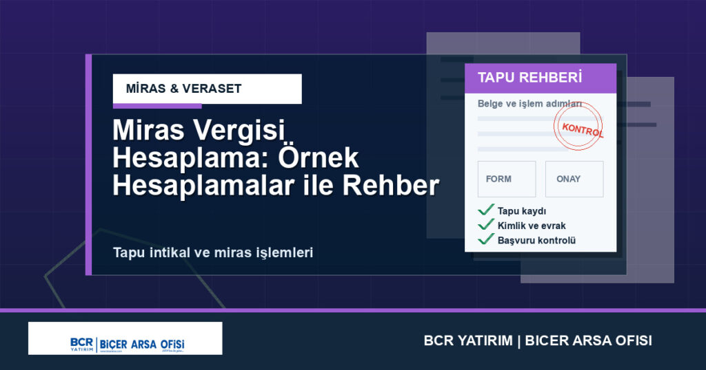 Miras Vergisi Hesaplama: Örnek Hesaplamalar ile Rehber