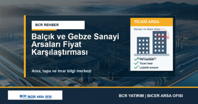 Balçık ve Gebze Sanayi Arsaları Fiyat Karşılaştırması