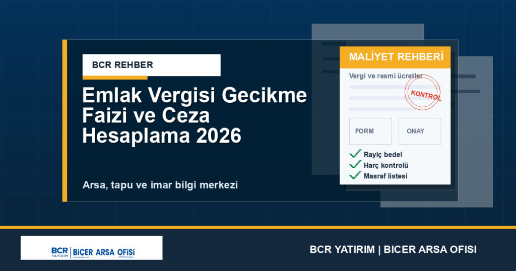 Emlak Vergisi Gecikme Faizi ve Ceza Hesaplama 2026