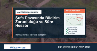 Şufa Davasında Bildirim Zorunluluğu ve Süre Hesabı
