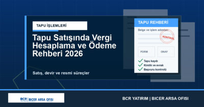 Tapu Satışında Vergi Hesaplama ve Ödeme Rehberi 2026