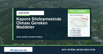 Kapora Sözleşmesinde Olması Gereken Maddeler