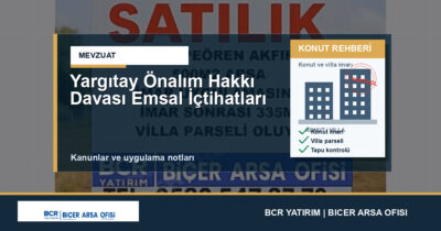 Yargıtay Önalım Hakkı Davası Emsal İçtihatları
