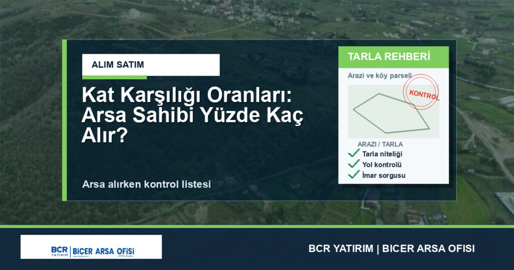 Kat Karşılığı Oranları: Arsa Sahibi Yüzde Kaç Alır?