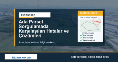 Ada Parsel Sorgulamada Karşılaşılan Hatalar ve Çözümleri