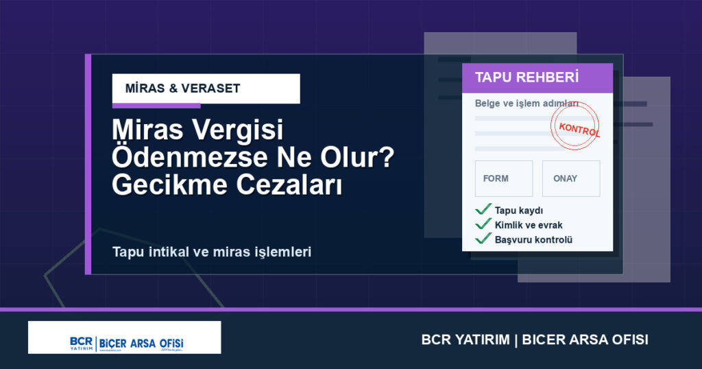 Miras Vergisi Ödenmezse Ne Olur? Gecikme Cezaları